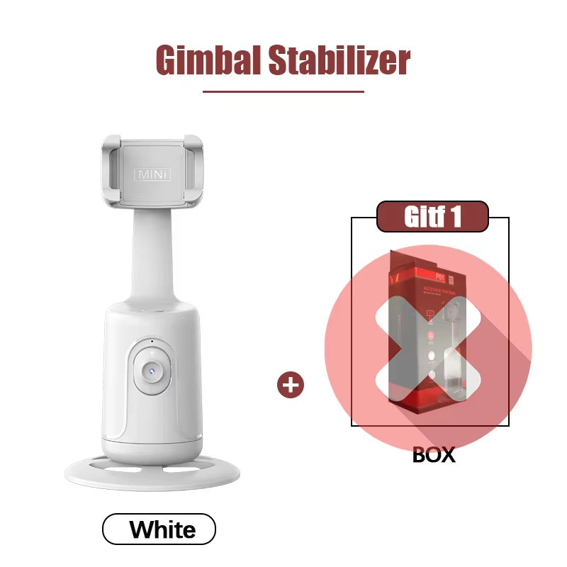 2024 New 360 Rotation Follow-Up Gimbal Stabilizer Monopod Desktop Tracking Gimbal for Tiktok Live Photography