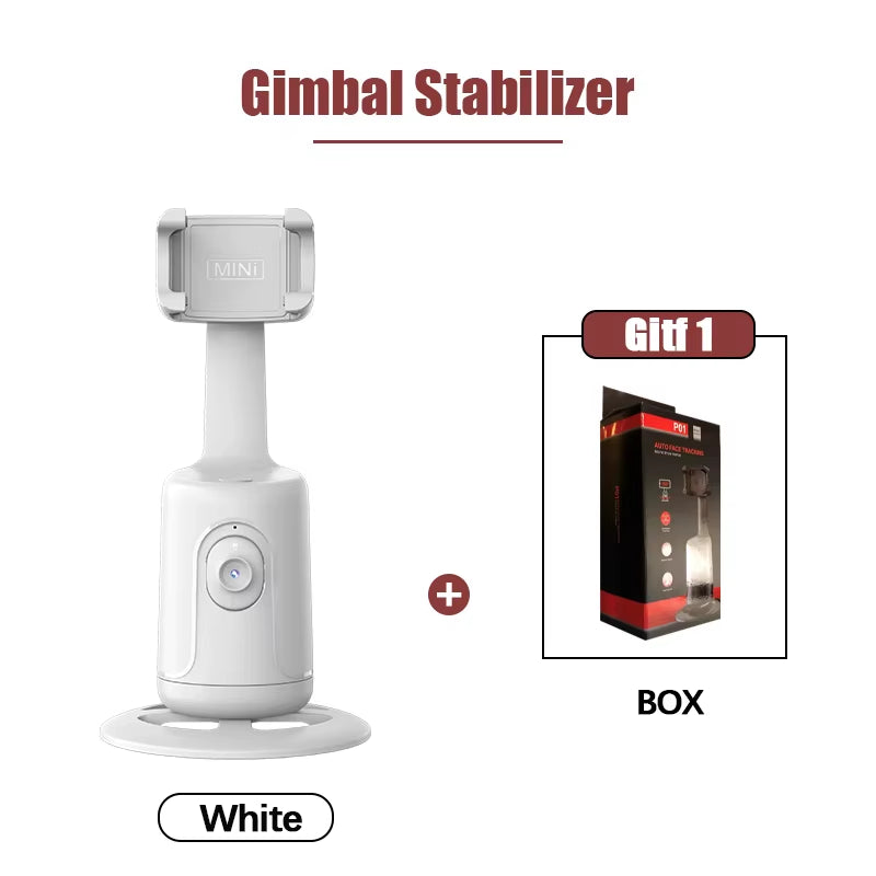 2024 New 360 Rotation Follow-Up Gimbal Stabilizer Monopod Desktop Tracking Gimbal for Tiktok Live Photography