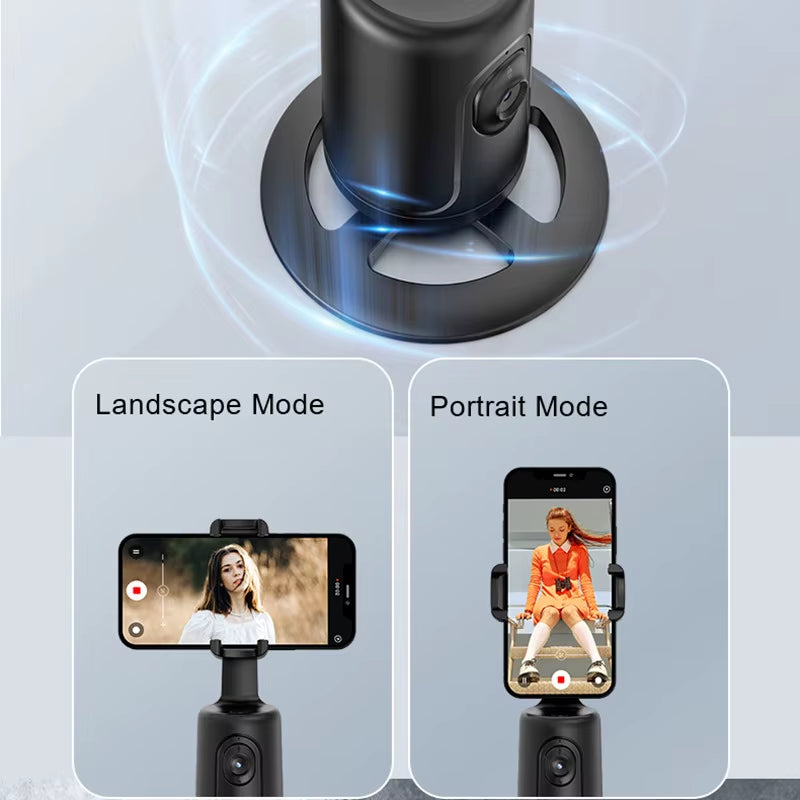 2024 New 360 Rotation Follow-Up Gimbal Stabilizer Monopod Desktop Tracking Gimbal for Tiktok Live Photography