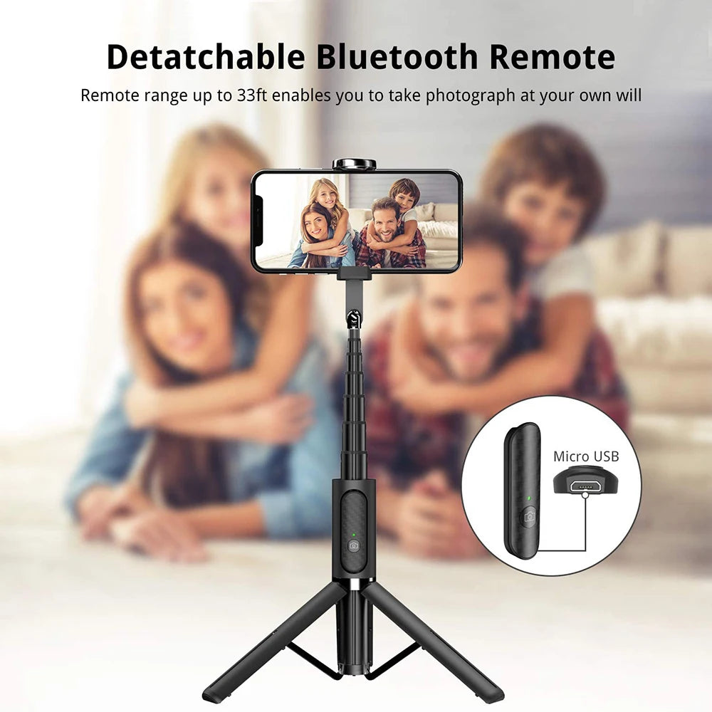 3 in 1 Mini Selfie Stick Tripod Aluminum Monopod Phone Stand for Xiaomi Mi Redmi Note 9 Huawei Iphone 11 Pro Samsung Smartphone