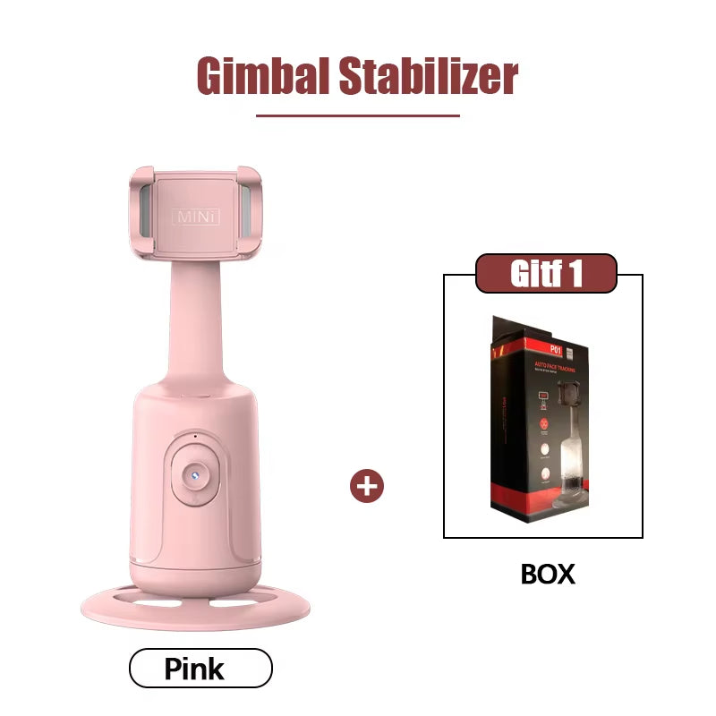 2024 New 360 Rotation Follow-Up Gimbal Stabilizer Monopod Desktop Tracking Gimbal for Tiktok Live Photography