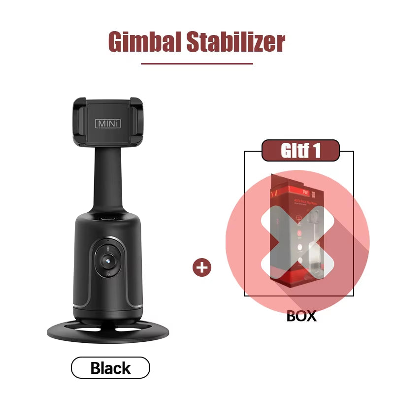 2024 New 360 Rotation Follow-Up Gimbal Stabilizer Monopod Desktop Tracking Gimbal for Tiktok Live Photography