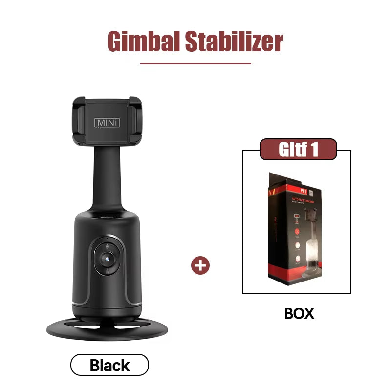 2024 New 360 Rotation Follow-Up Gimbal Stabilizer Monopod Desktop Tracking Gimbal for Tiktok Live Photography